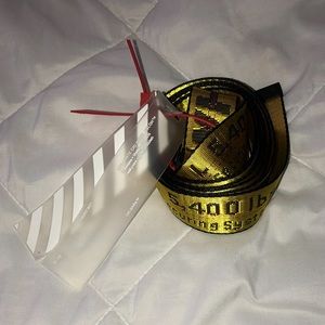 Off-White yellow industrial belt